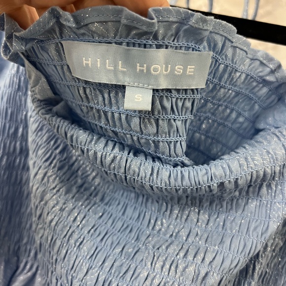 Hill House The Athena Nap Dress - Light Blue Glitter Check - Picture 7 of 8